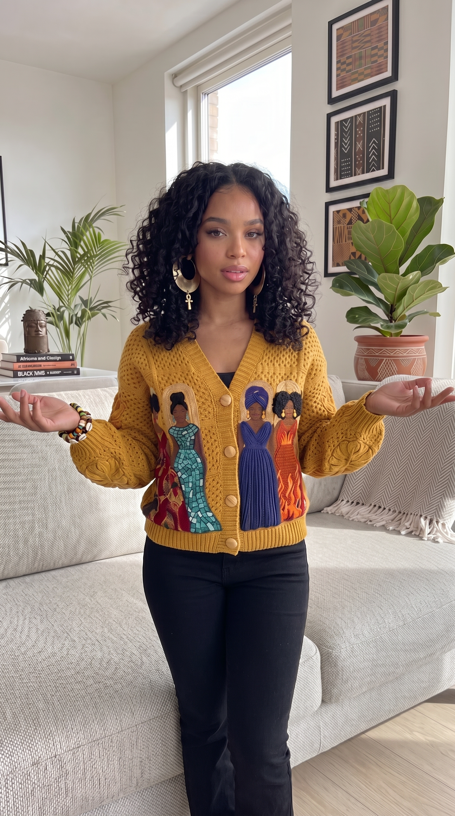 Handmade Black Culture Cardigans