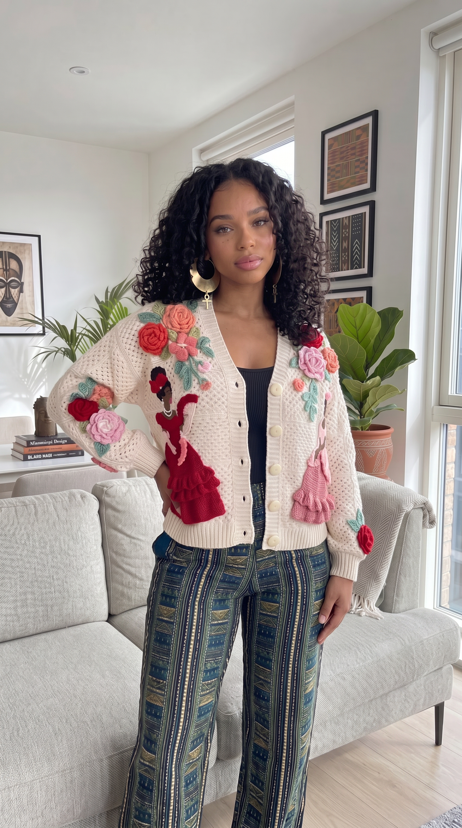 Handmade Black Culture Cardigans